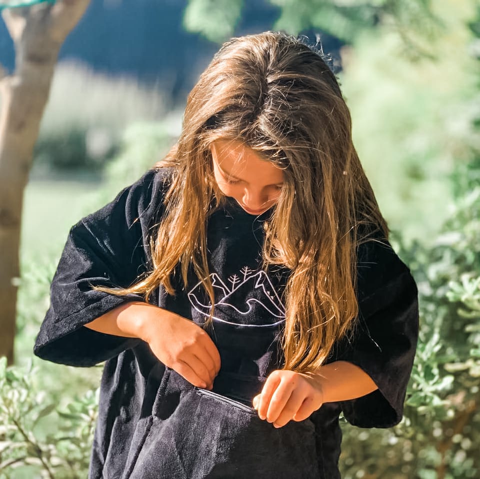 Poncho Toalla // Talla M - 5 a 8 años