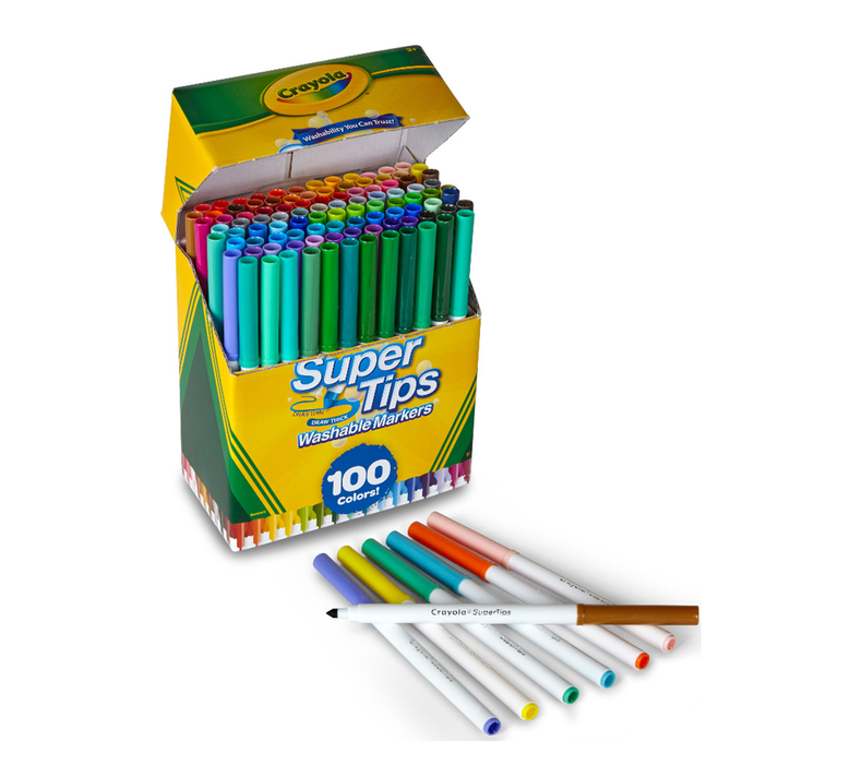 Marcadores Supertips 100 Unidades Crayola
