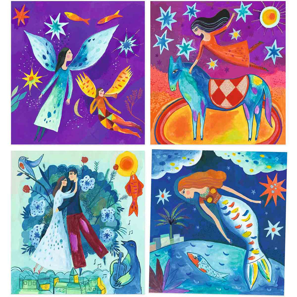 Acuarelas Inspiradas en Chagall