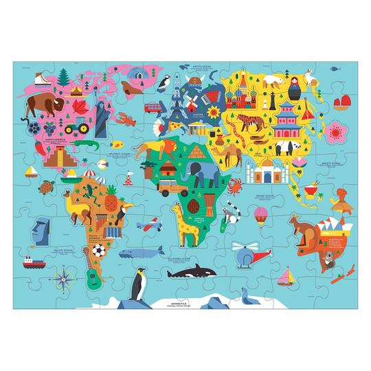 Puzzle Geografia del Mundo - 78 Piezas