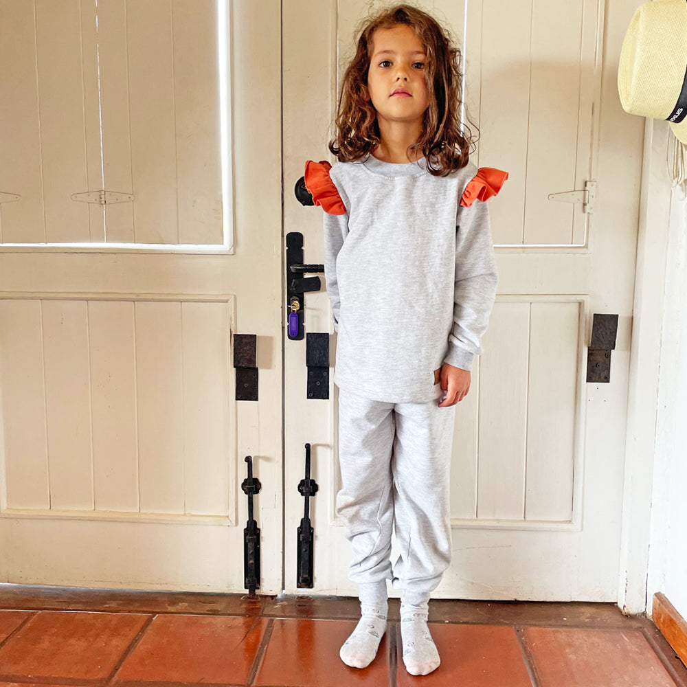Pijama Franela Gris con Vuelos (Colección 2022)